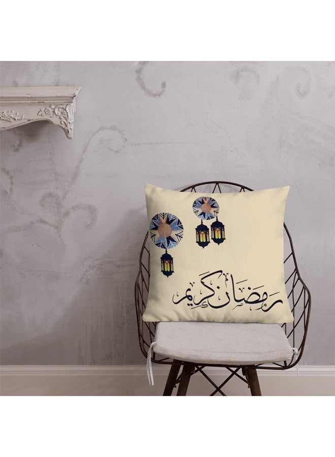 سنوز كوشن كوفر رمضان-تصميم رمضان كريم 45*45 سم,عبوه قطعه واحده - Image 4